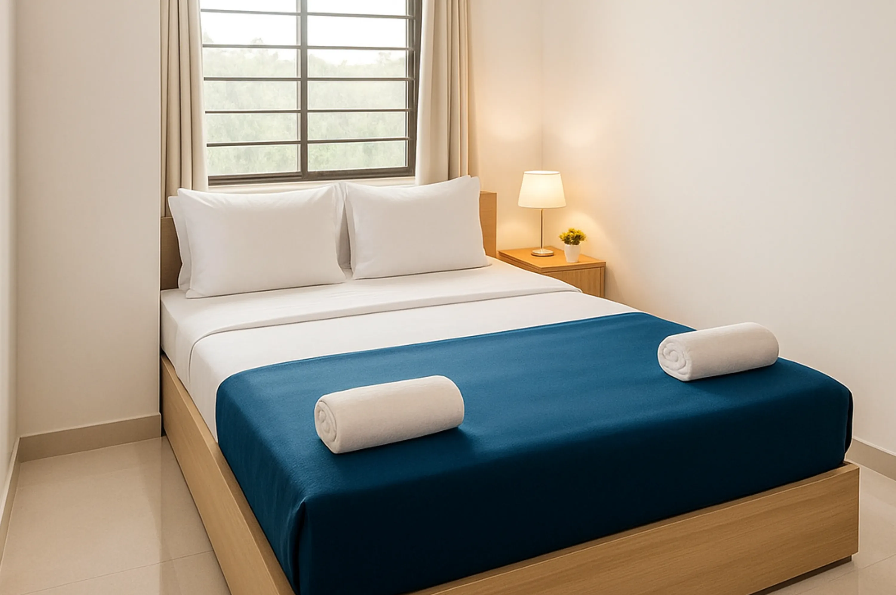 Comfortable Non AC Double Bed Room at Hotel Shiv Sadan Somnath
