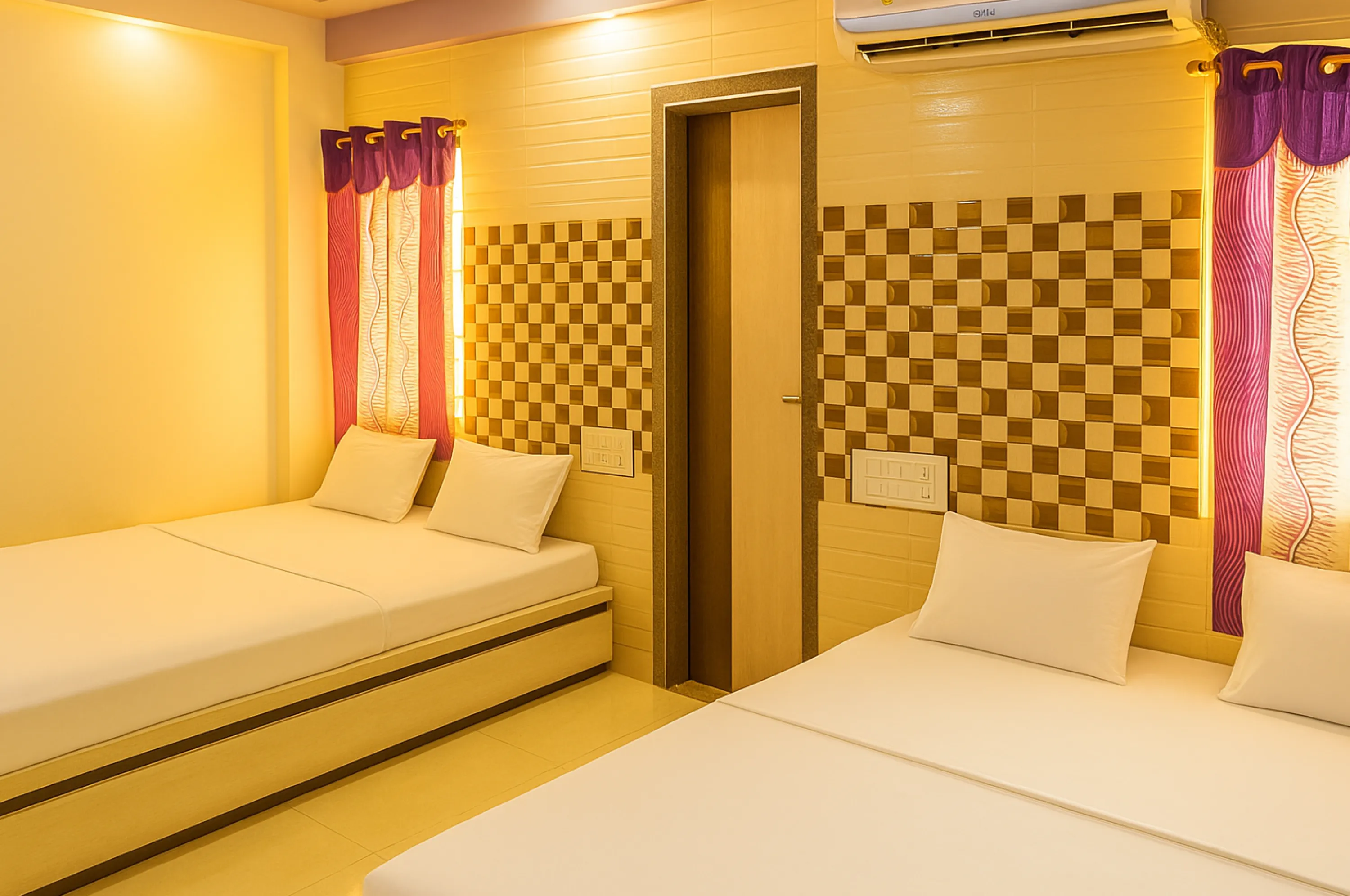 Comfortable Family Room at Hotel Shiv Sadan Somnath