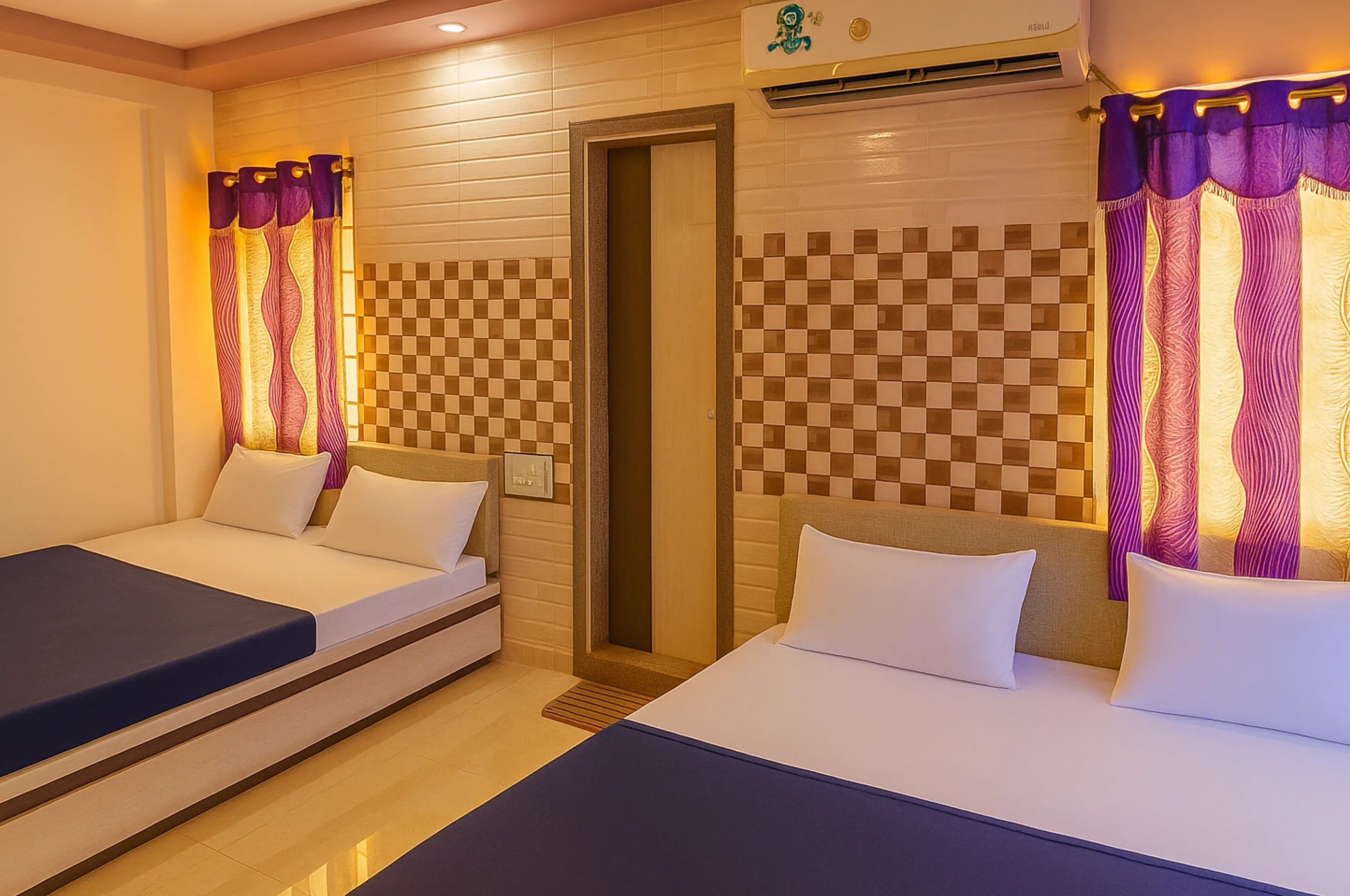 Spacious Family Room at Hotel Shiv Sadan Somnath