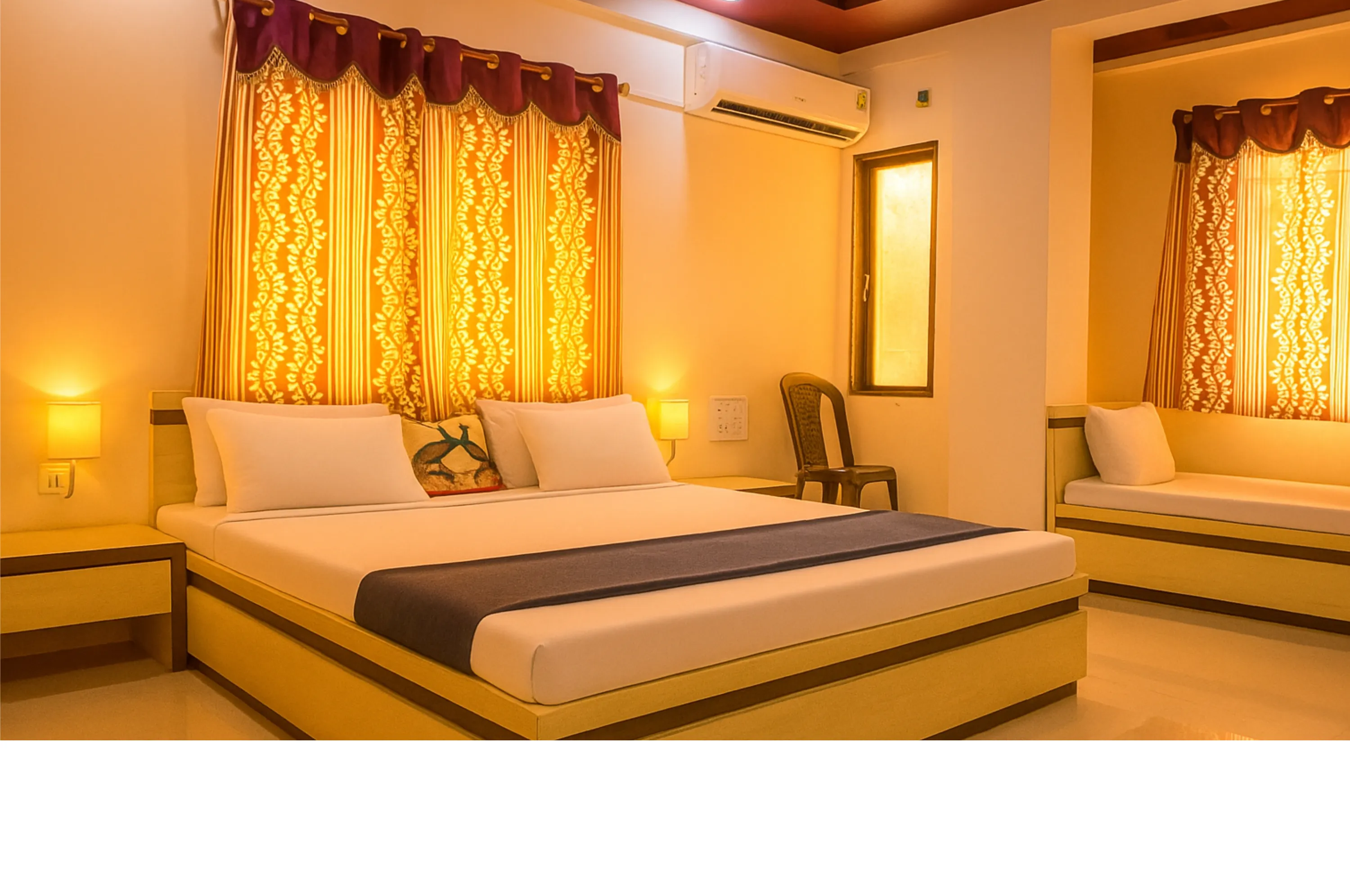 Deluxe Triple Bed Room in Somnath at Hotel Shivsadan