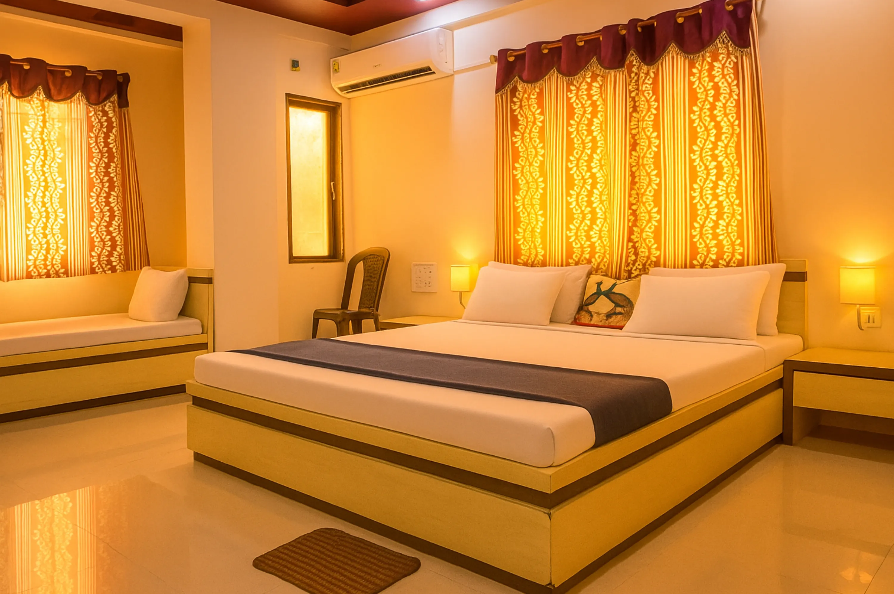 Non AC Triple Bed Room at Hotel Shivsadan Somnath